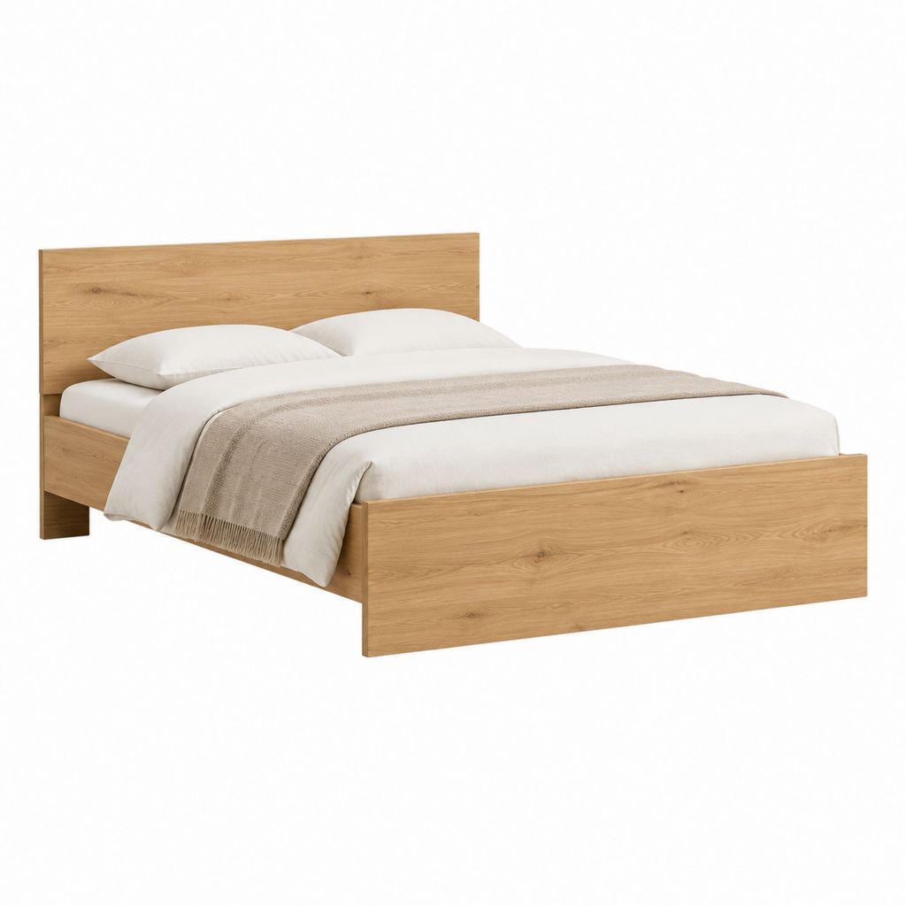 Doppelbett Bettgestell Eiche Dekor rechteckig 160 x 200 cm