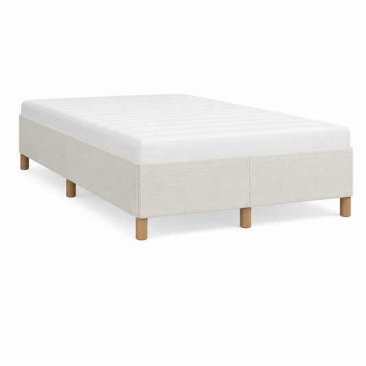 Boxspringbett mit Matratze Creme Polyester Rechteckig 160 x 200 cm