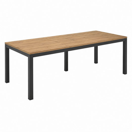 Ausziehbarer Gartentisch Braun Aluminium Polywood Rechteckig 180-240 x 100 x 75 cm